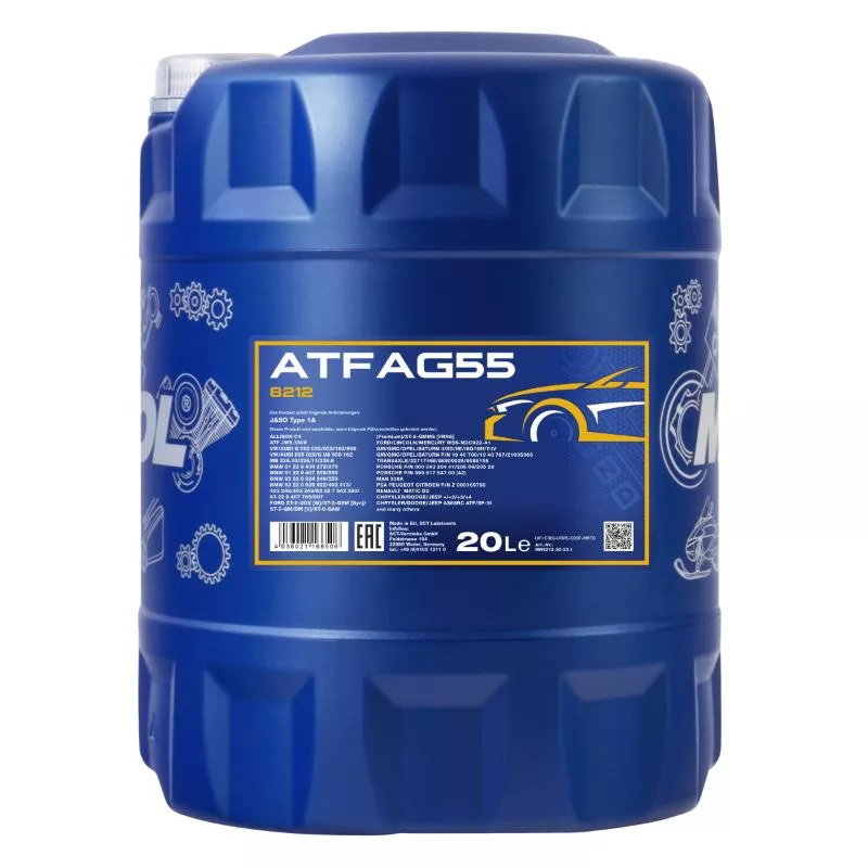Масло трансмиссионное MANNOL ATF AG 55 Automatic Fluid 8212 20 л