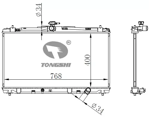 TONGSHI радиатор основной 75573PA26
