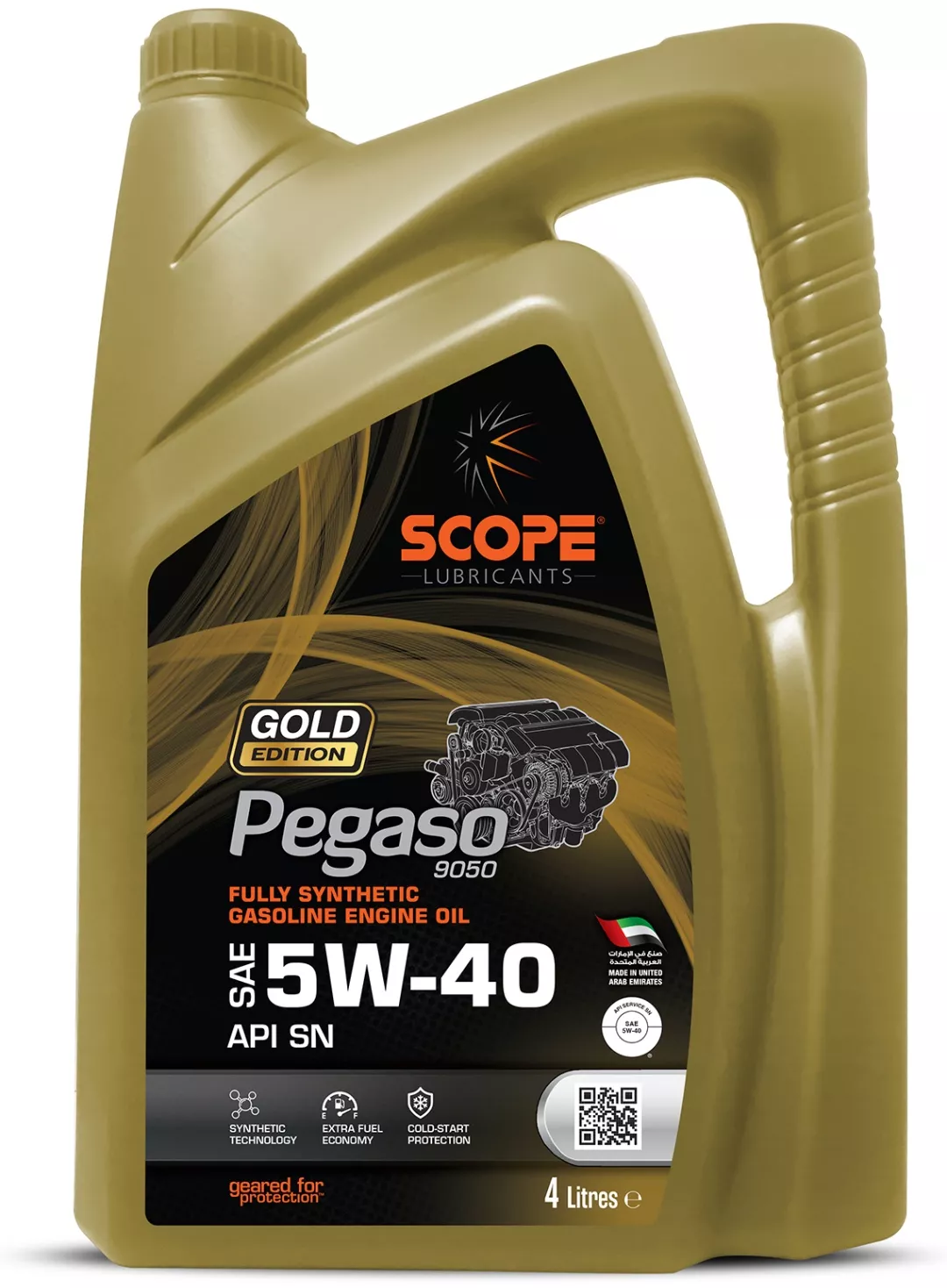 Моторное масло синтетическое Scope Fully Synthetic Gasoline Engine Oil 5W-40 4 л