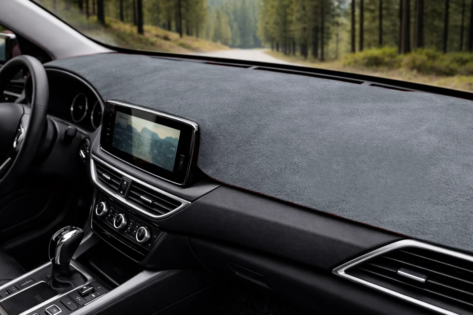 Коврик накладка на торпеду из алькантары Серая Audi A4L B8 2009-2016