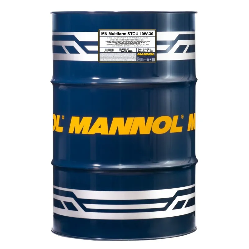 Полусинтетическое моторное масло 2501 MANNOL MULTIFARM STOU 10W30 208 л
