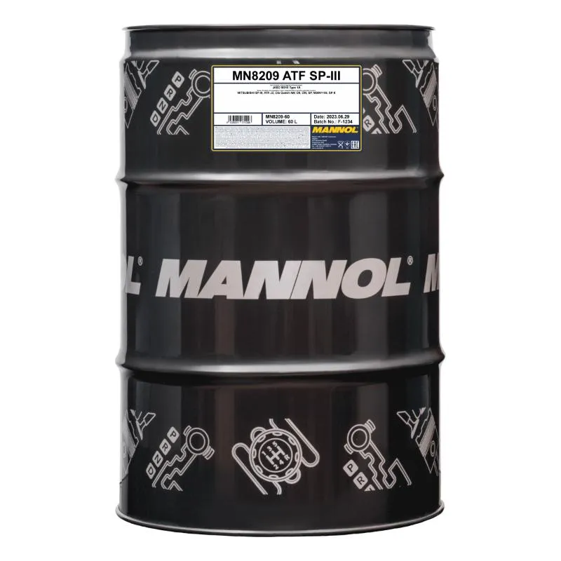 Масло трансмиссионное MANNOL ATF SP-III Automatic Fluid 8209 60 л