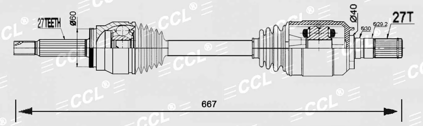 CCL привод колеса в сборе HY-8-111