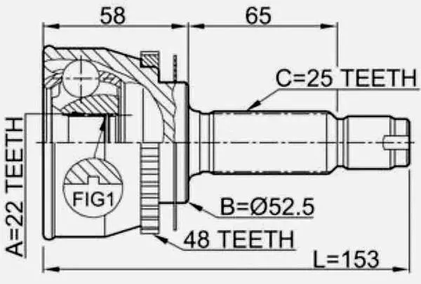 CCL шрус наружный HY-1-011A