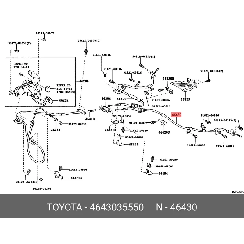 Трос стояночного тормоза TOYOTA 4RUNNER /HILUX SURF 02- №3 LH