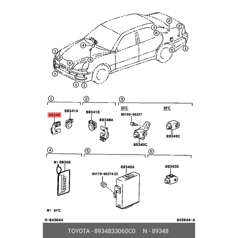 Обрамление сонара TOYOTA CAMRY/PRADO150/LEXUS RX270/350/450H 08-