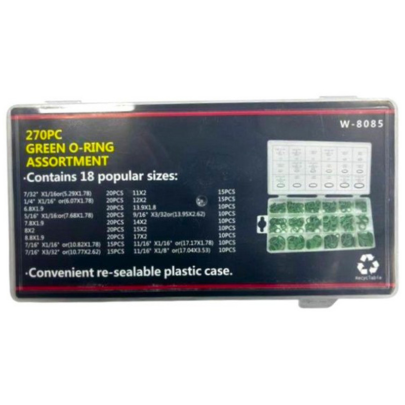 Набор зеленых уплотнительных резинок GREEN O-RING W-8085 270шт
