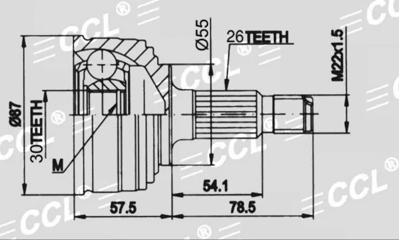 CCL шрус наружный HO-1-025