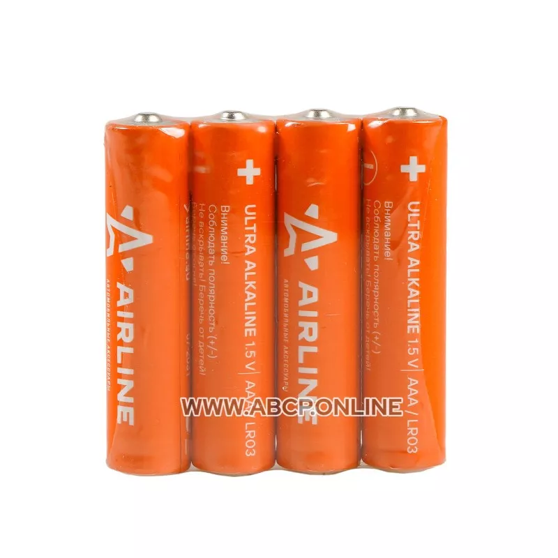 Батарейки LR03/AAA щелочные 4 шт. (мизинчиковые) (AAA-040)