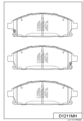 KASHIYAMA Колодки Тормозные Дисковые D1211MH