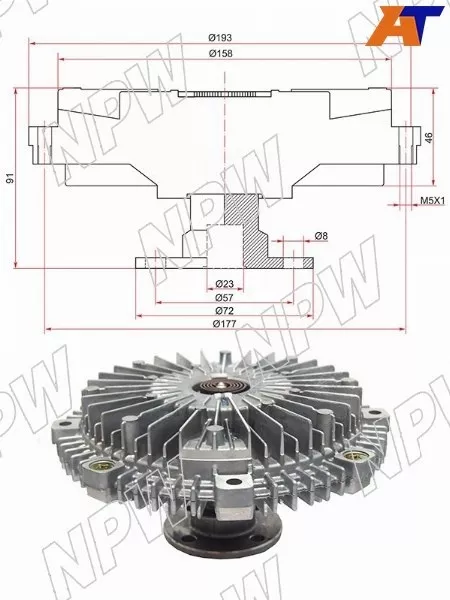 Термомуфта MITSUBISHI 4D56 2.5 16v CRDi 05-
