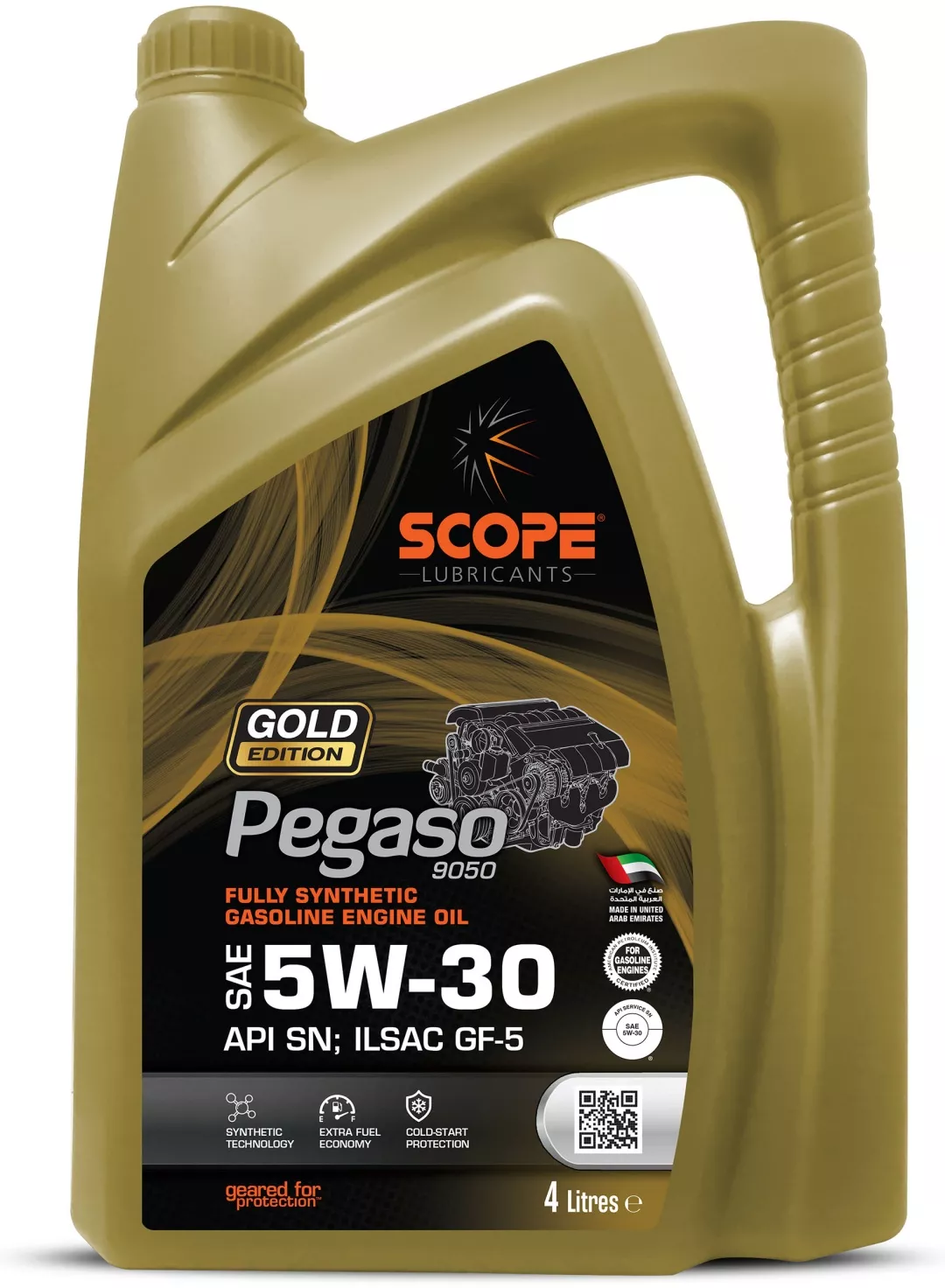 Синтетикалық мотор майы Scope Fully Synthetic Gasoline Engine Oil 5W-30 4 л