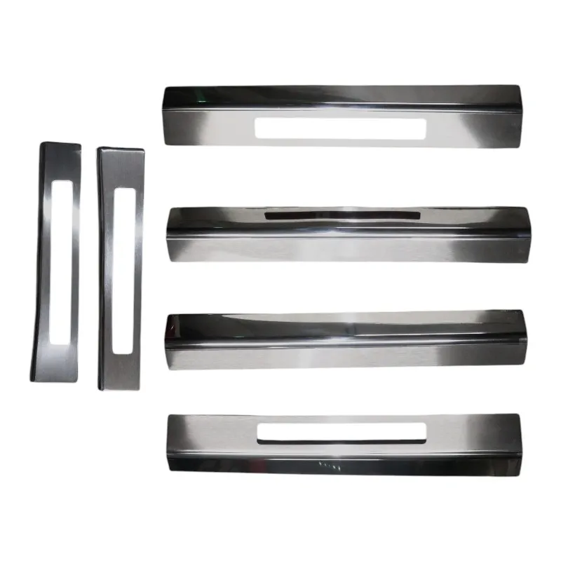 Пороги с подсветкой серебристые Mercedes W220 SE
