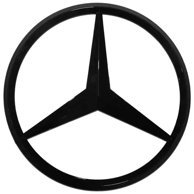 Универсальный значок Mercedes черный 8.8 см