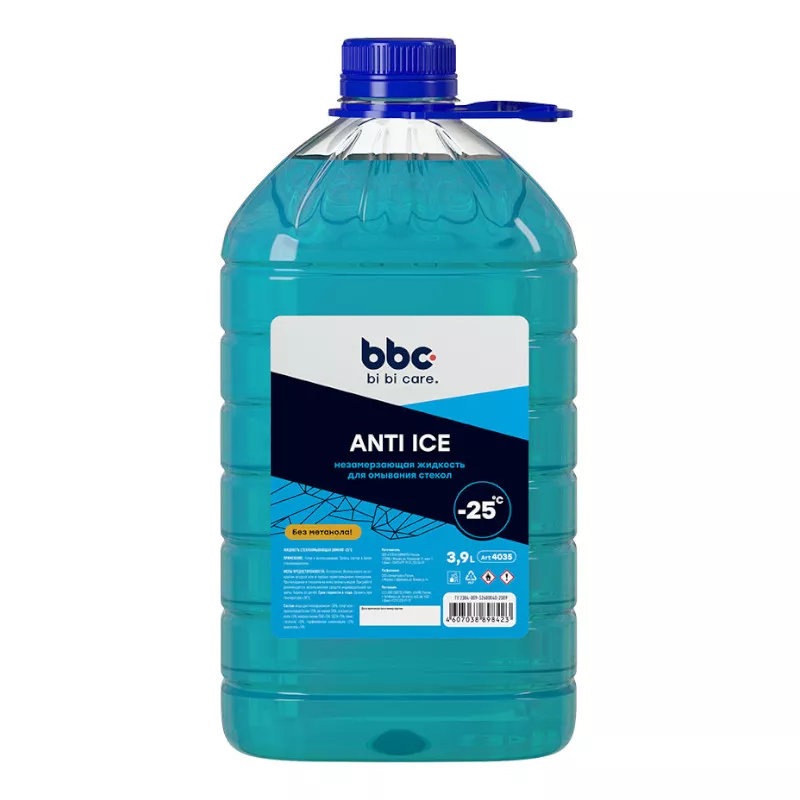 Қысқы әйнек жуғыш сұйықтық BiBiCare 4035 -25°С, 3,9 л