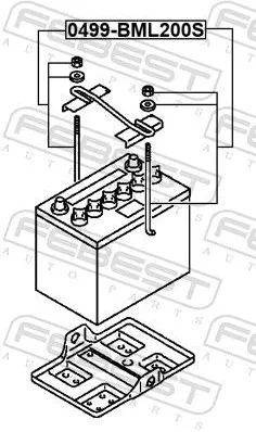 FEBEST Крепление Аккумулятора 0499BML200S