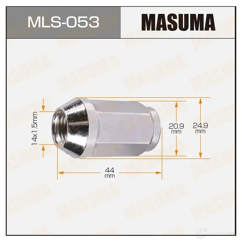 Гайка колесная M 14x1.5(R) под ключ 21