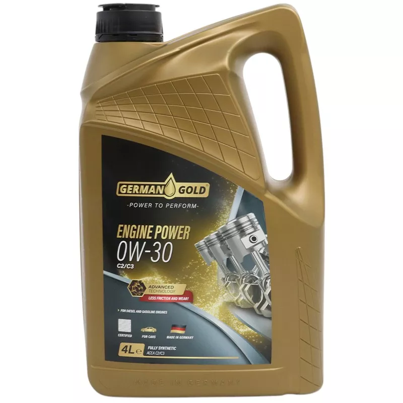 Синтетикалық мотор майы German Gold 0W-30 C2/C3 Engine Power 4 л