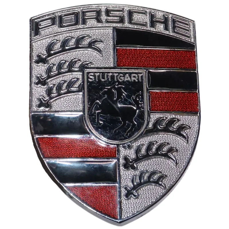 Эмблема Porsche с креплением серебристая, Тайвань